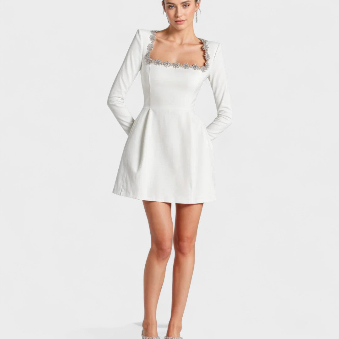 Robe courte en velours Vera