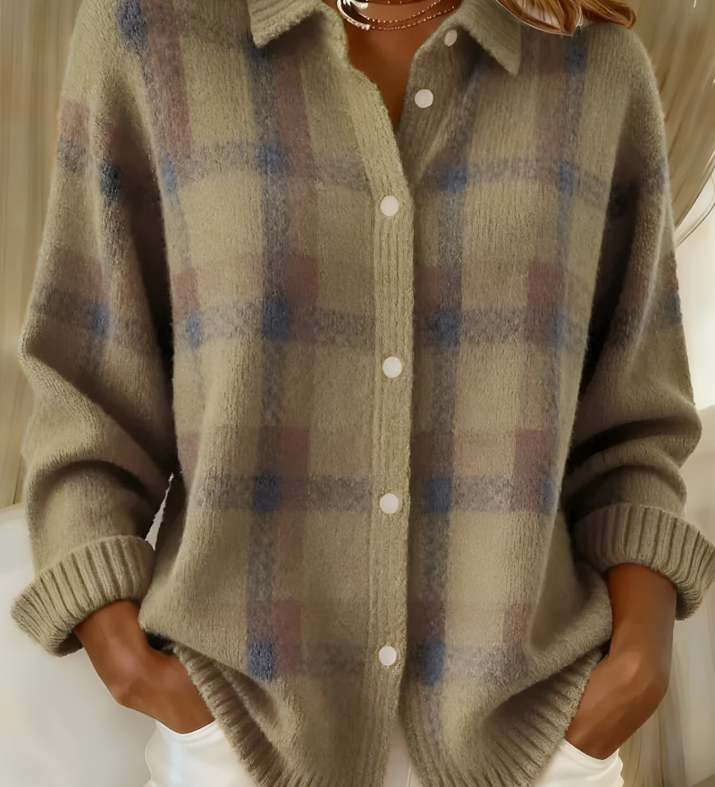 Tesa™ | Gilet en maille à carreaux