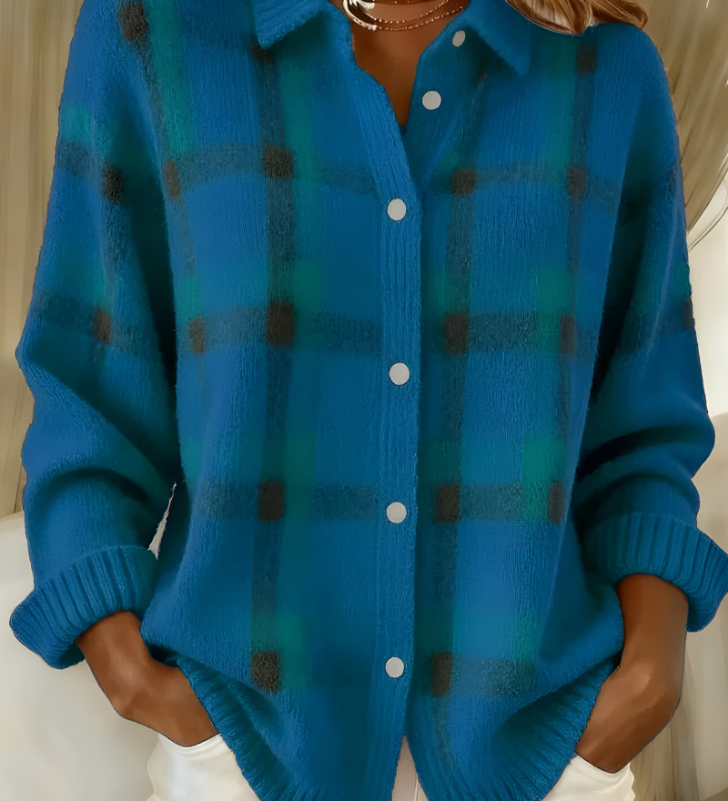 Tesa™ | Gilet en maille à carreaux