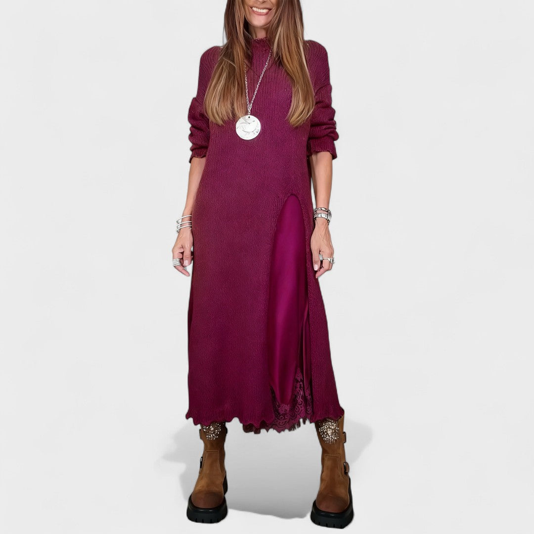 Alda - Ensemble élégant complet (collants longs + robe)