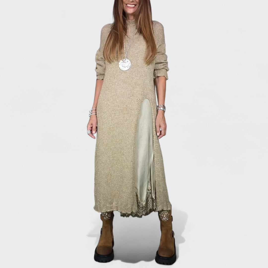 Alda - Ensemble élégant complet (collants longs + robe)